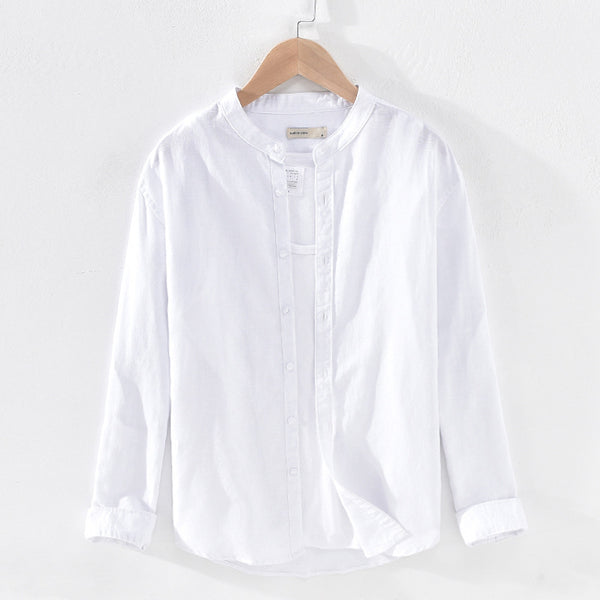 Breathable cotton linen shirt