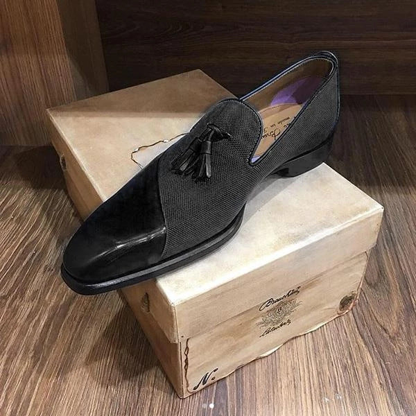 Men's Dress Shoes Pointed Loafers Men's Business Casual Leather Shoes