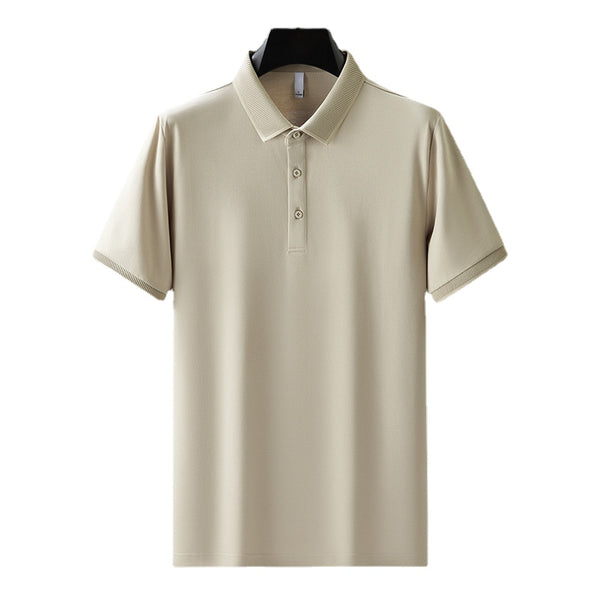 Silk casual polo T-shirt