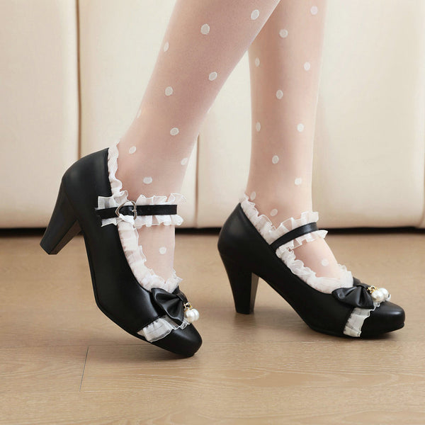 Cute Princess High Heels Retro Elegant Lolita Shoes Women's Shoes