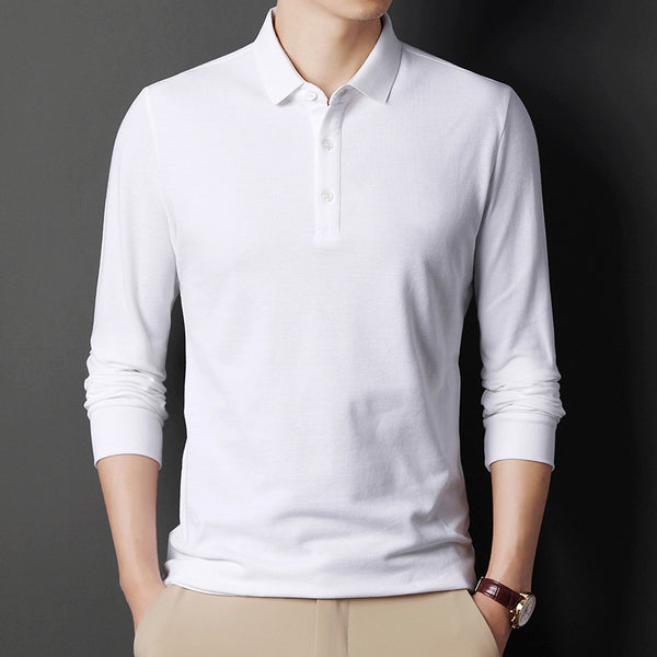 Leisure long sleeve polo shirt