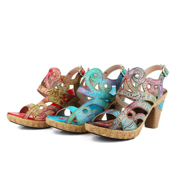 One-word Buckle Rubber Round Head Fashion Sandals