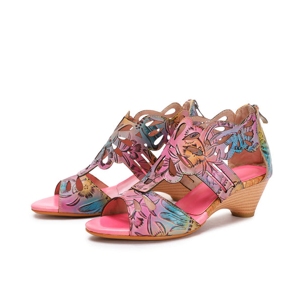 Fashion Colored Bohemian Flower Fashion Sandals