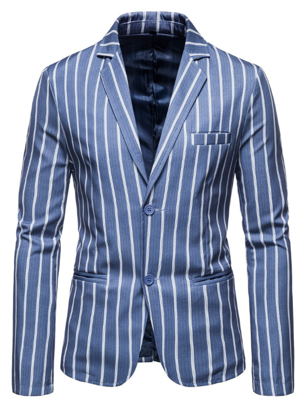 Striped two-button suit