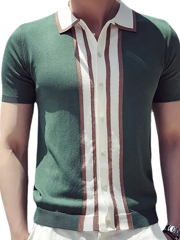 Knit polo shirt