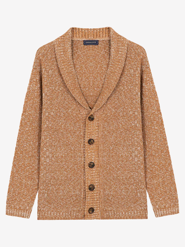 Lapel knit cardigan