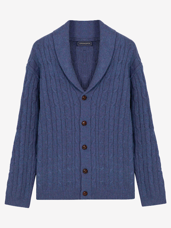 Button lapel cardigan