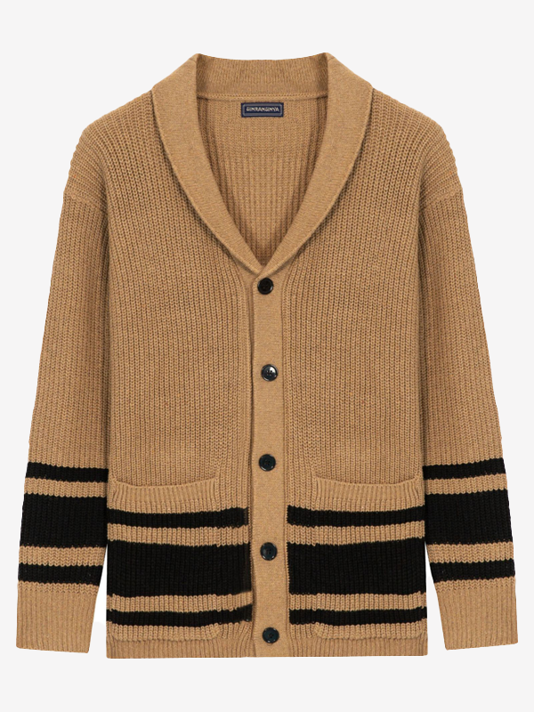 Lapels thick cardigan