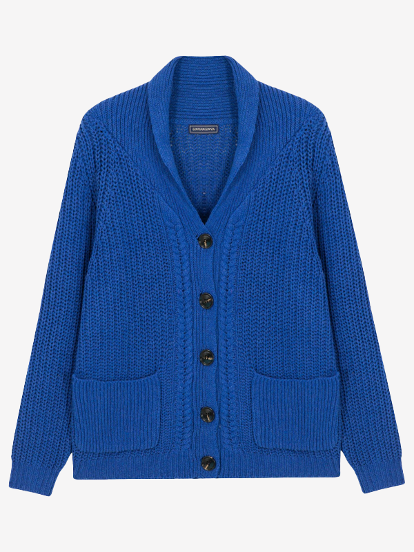 Thickened lapel cardigan