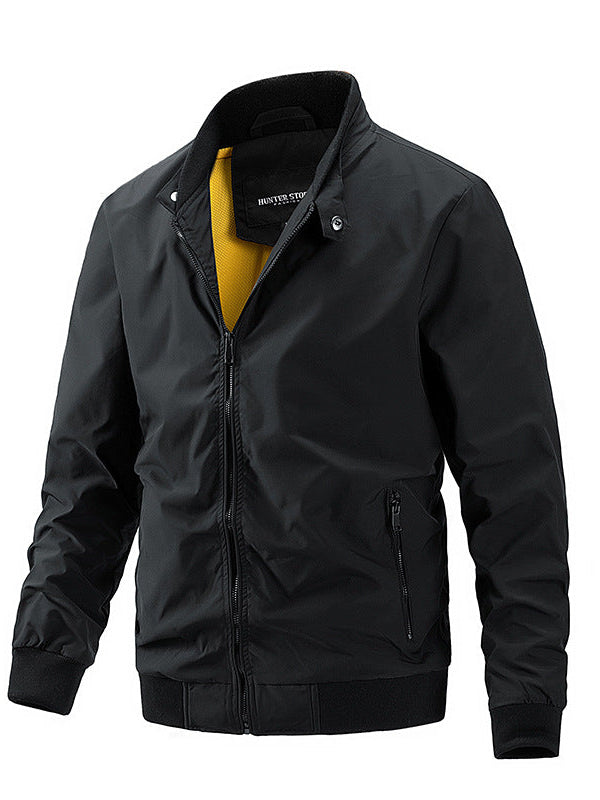 Slim fit stand-up collar jacket