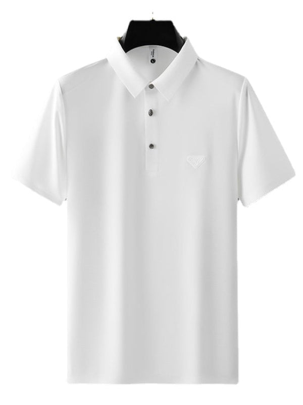 Thin elastic polo shirt