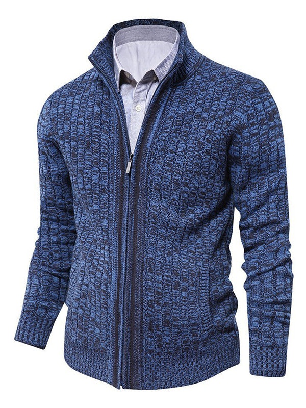 Slim fitting solid color cardigan